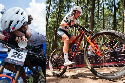 Catalina Vidaurre estrenó su maillot de campeona panamericana en la Copa del Mundo MTB de Nové Město